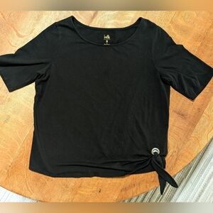 Kim Gravel Black Top Side Tide Woman's QVC Size Medium